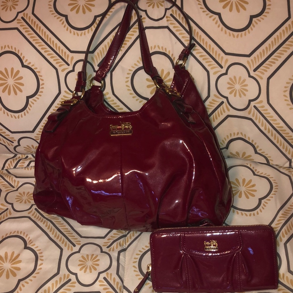 Original red coach tote